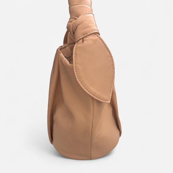 Staud Dani Pleated Leather Bucket Bag – Neutral Luxe Minimalist Style like new - Picture 5 of 8